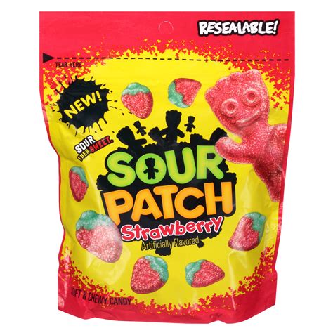 SOUR PATCH KIDS Strawberry Soft & Chewy Candy, 10 oz - Walmart.com - Walmart.com