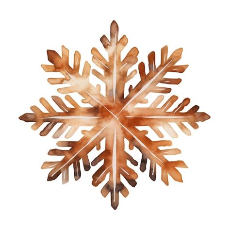 Premium AI Image | Watercolor Snowflake isolated on white background