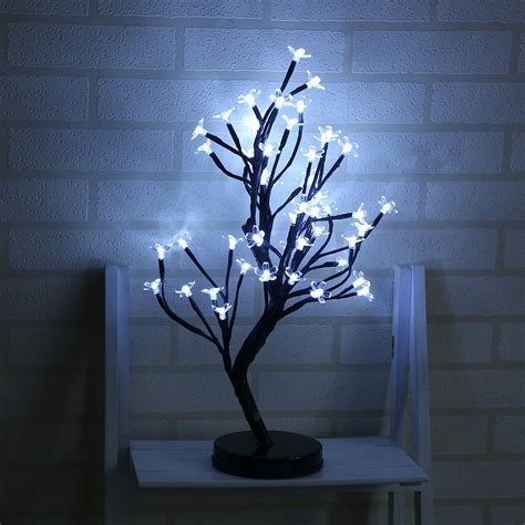 Etelux Christmas Xmas LED Tree Lights Pre-Lit Cherry Blossom Bonsai Tree Indoor Outdoor (Cold ...