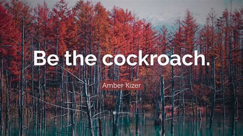 Amber Kizer Quote: “Be the cockroach.”