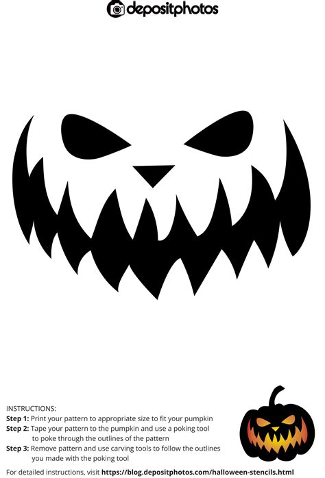 Printable Pumpkin Face Stencils - Printable World Holiday