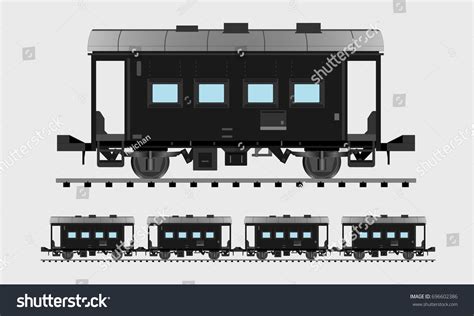 Freight Train Draw Cartoon Vector Stock Vector (Royalty Free) 696602386 ...