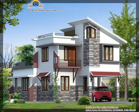 Modern Villa Elevation - 1577 Sq. Ft. - Kerala Home Design and Floor ...