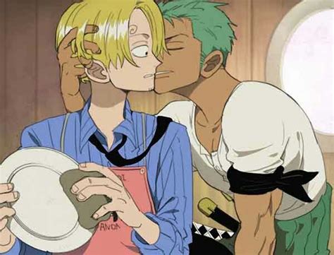 Zoro x Sanji kiss Zosan one piece | Immagini, Manga, Anime