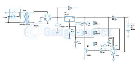 9v NiMH battery charger circuit - Gadgetronicx