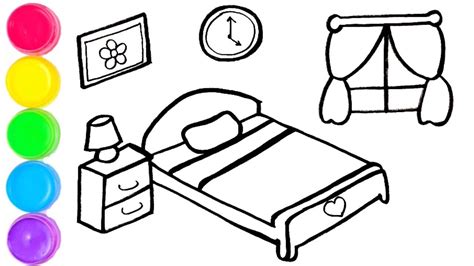 Bed Easy Bedroom Drawing For Kids / Not sure which bed or bedroom ...