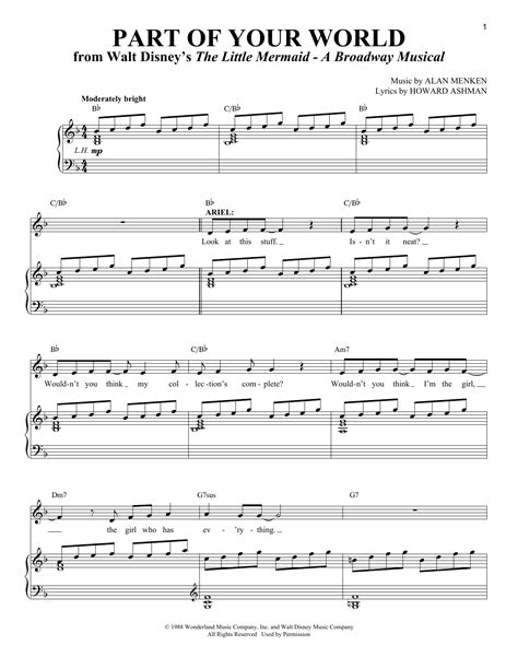 Part Of Your World | Sheet Music Direct