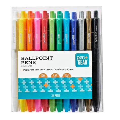 Pen + Gear Retractable Ballpoint Pens, Black Ink, 24 Count - Walmart ...