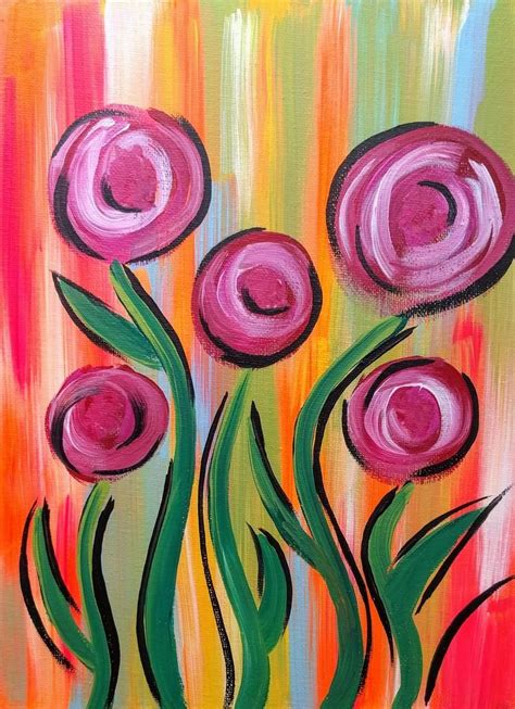 Acrylic Painting Flowers, Rose Painting, Painting & Drawing, Canvas Painting, Canvas Art, Chalk ...