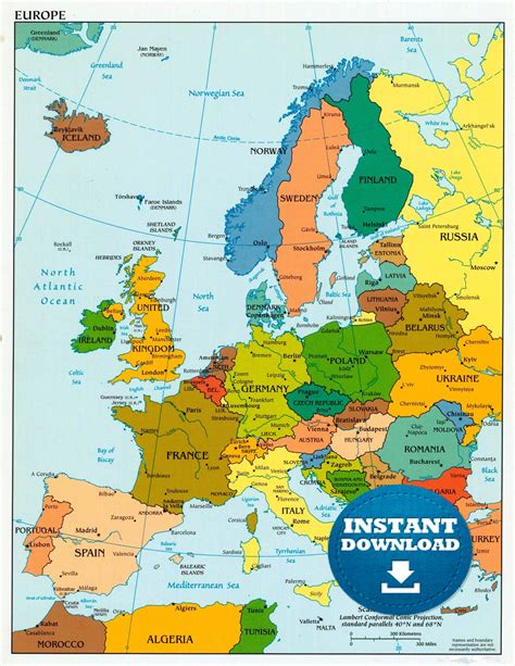 Political Map Of Europe 2022 In English