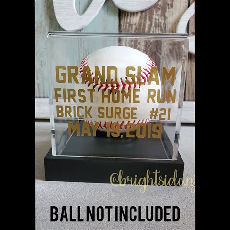 Baseball Display Case Softball Personalized Game Ball | Etsy