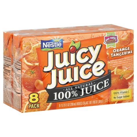 Nestle Juicy Juice 100% Orange Tangerine Juice - 8 pk