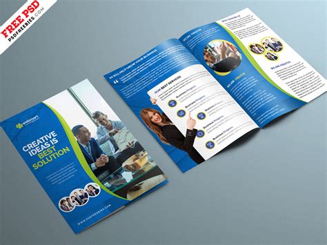 Corporate BiFold Brochure PSD Template | PSDFreebies.com