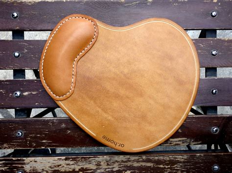 Leather Mouse Pad Ergonomic Mousepad With Wrist Rest Support - Etsy | Leather mouse pad, Leather ...