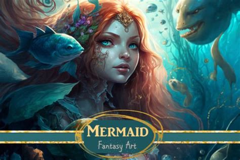 Mermaid Fantasy Art Illustration Graphic by Magiclily · Creative Fabrica