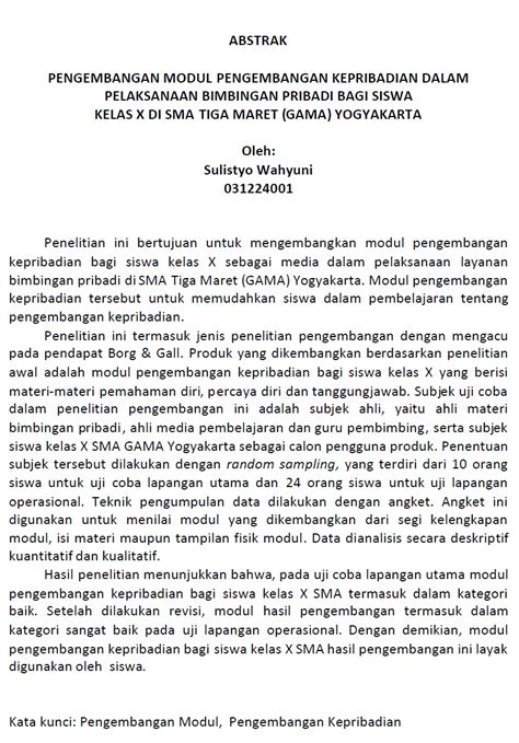 Contoh abstrak jurnal kti | nur's blog