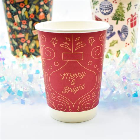 Christmas Merry & Bright Paper Cups - Paper Cup Company