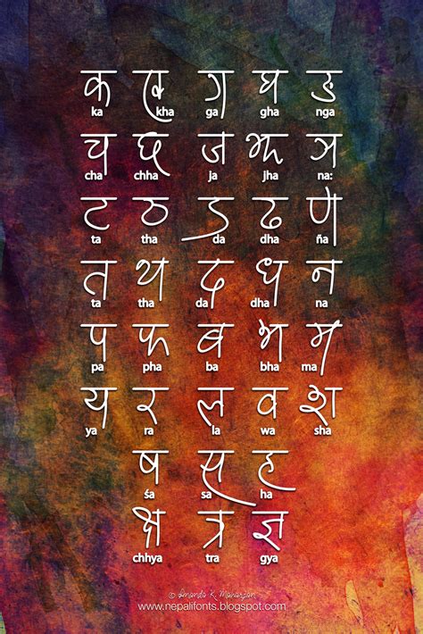 New Nepali Fonts: Devanagari Calligraphy Poster