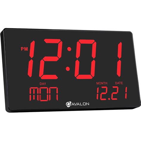 Avalon Oversized LED Digital Clock- Extra Large Display, Easy To Read 3 inch dig | eBay