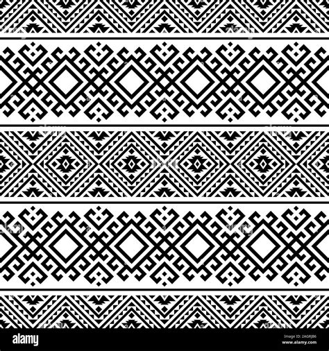 Aztec Seamless ethnic pattern background design vector template element. Traditional tribal ...