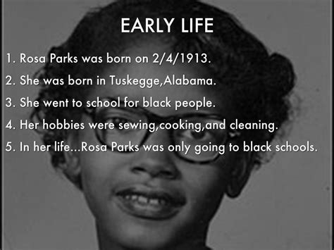 Rosa Parks Childhood Facts