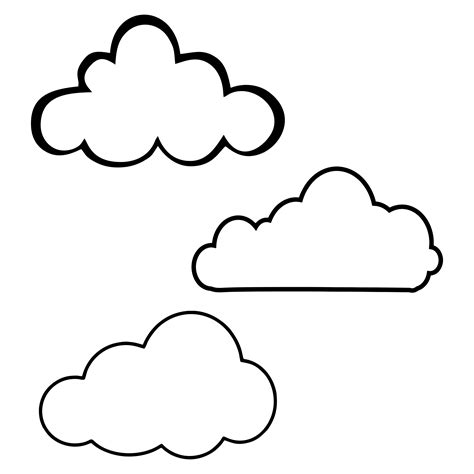 Cloud Shapes Clip Art | Cloud template, Cloud shapes, Clouds