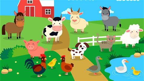 Learn Farm animals for kids | Farm Animals Names & Sounds - YouTube