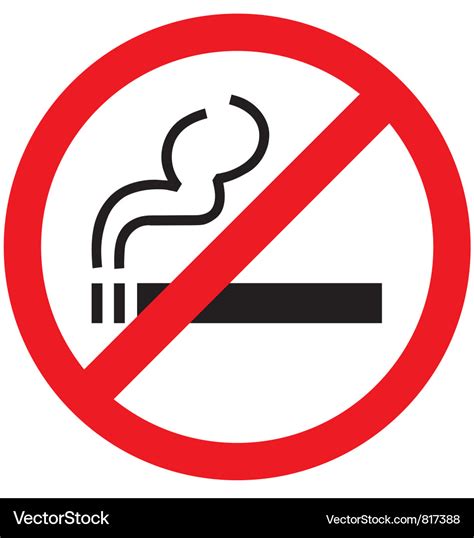 No smoking sign Royalty Free Vector Image - VectorStock