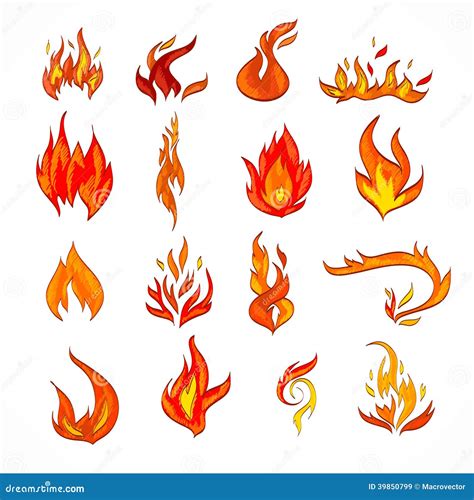 Fire Icon Sketch Stock Vector - Image: 39850799