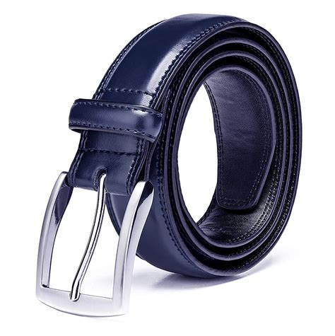 KML - Men's Belt, Genuine Leather Dress Belts for Men with Single Prong Buckle- Classic ...