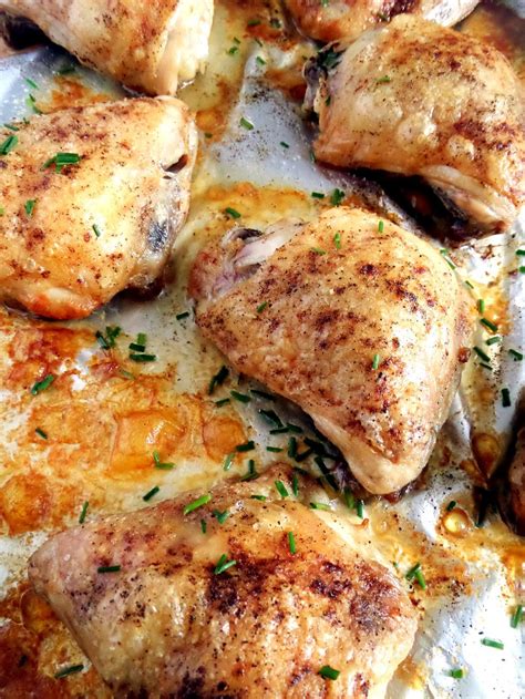 Baked Chicken Thighs, Basic Recipe