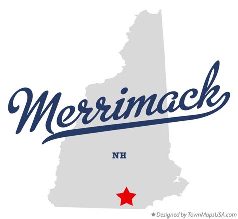 Map of Merrimack, NH, New Hampshire