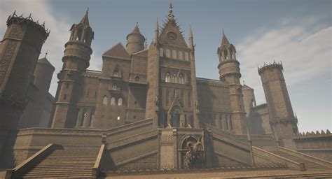 ArtStation - Dark Fantasy Concept Medieval Castle, Ramparts and Props