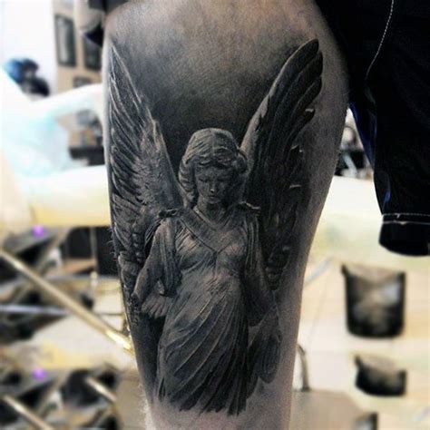 Beautiful Guardian Angel Tattoo Males Upperarms Thigh Tattoo Designs, Full Sleeve Tattoo Design ...