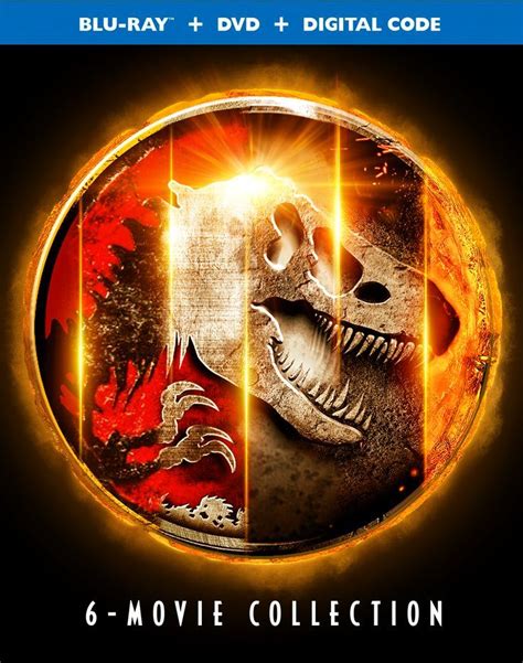 THE JURASSIC SAGA BLU RAY 4K SET (Jurassic World 6 Movie Collection) BLU RAY COVER Jurassic ...