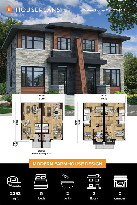 Duplex Design Plans - Square Kitchen Layout