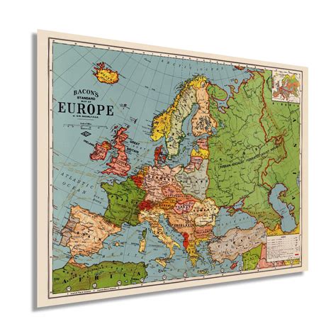 Buy Historix Vintage 1925 Map of Europe - 18x24 Inch Vintage Map Europe Wall Art - Bacon's ...