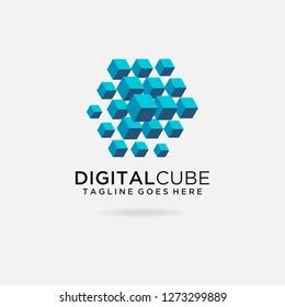 Digital Cube Logo Design Stock Vector (Royalty Free) 1273299889 ...