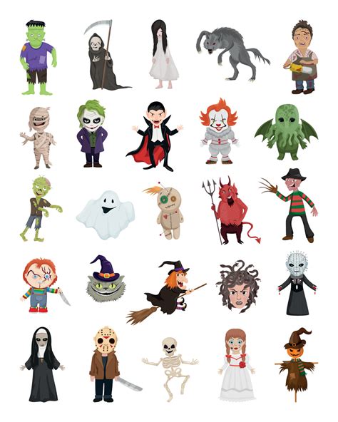 Halloween Monsters Collection 10562570 Vector Art at Vecteezy