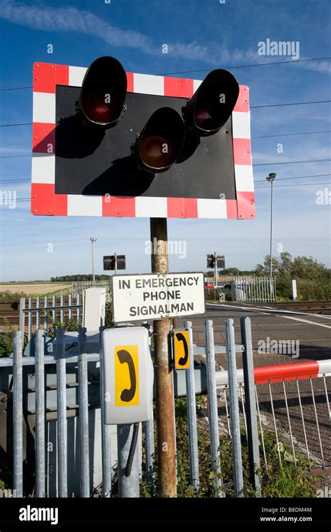 Level crossing uk road sign hi-res stock photography and images - Alamy