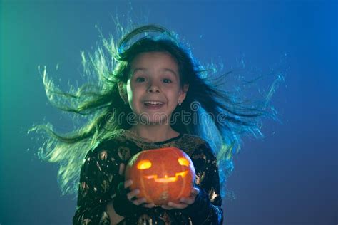 Baby Girl in a Witch Costume for Halloween Stock Photo - Image of little, holiday: 126992228