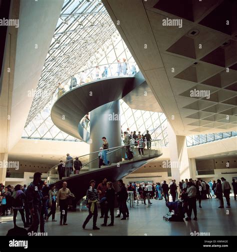 Interior of the pyramid of Louvre Museum. Paris. France Stock Photo - Alamy