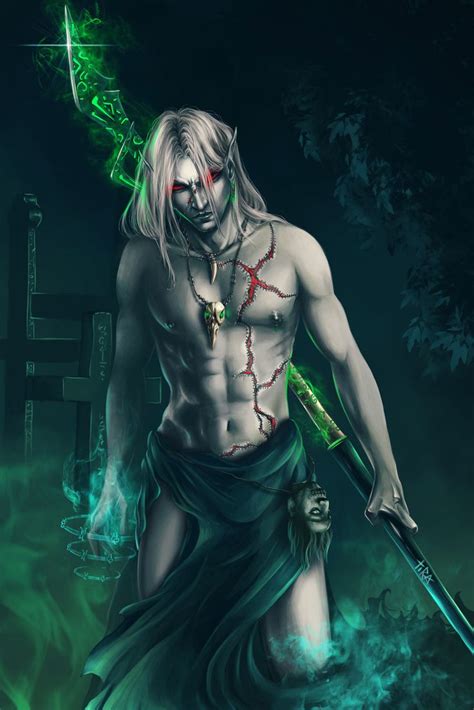 necromancer elf | Necromancer, Fantasy quest, Vampire art