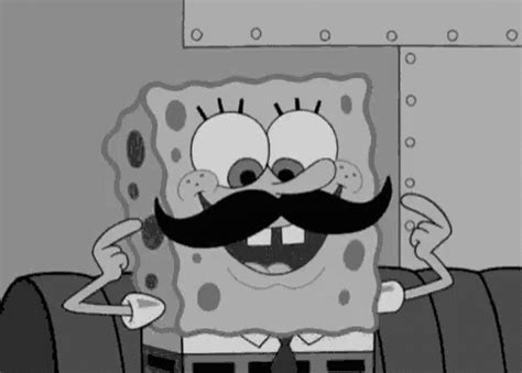 Spongebob Mustache GIF - Spongebob Mustache Point - Discover & Share GIFs