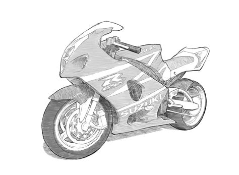 Motorcycle Drawings In Pencil