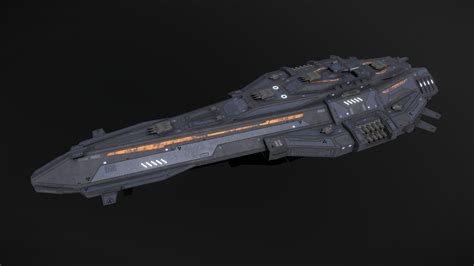 Scifi Battleship Excalibur - Buy Royalty Free 3D model by MSGDI [6231600] - Sketchfab Store