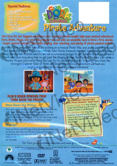 Dora the Explorer - Pirate Adventure on DVD Movie