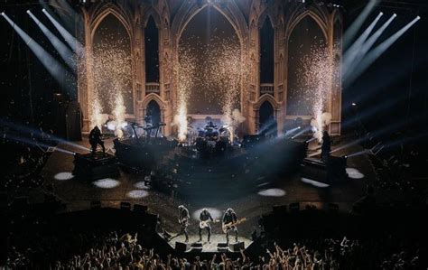 an aerial view of a concert with bright lights