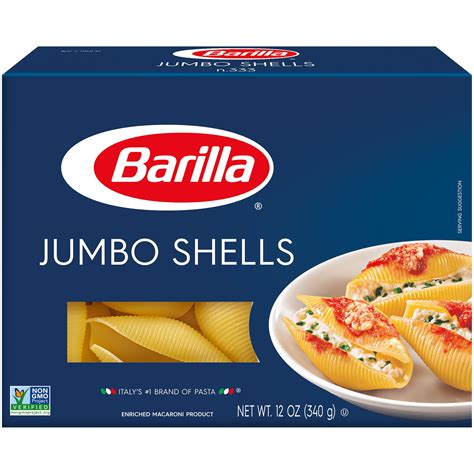 Barilla® Classic Blue Box Oven Pasta Jumbo Shells 12 oz - Walmart.com