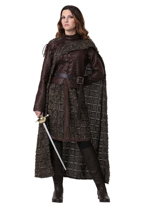 Women's Winter Warrior Costume with Cape & Jacket